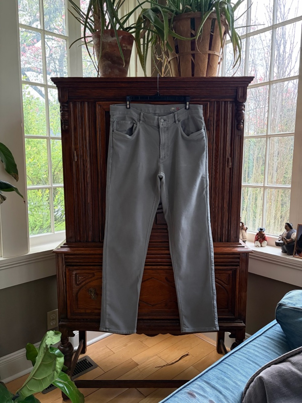 Faherty Men's Gray Straight Jeans